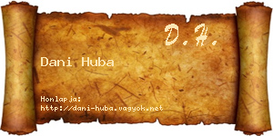 Dani Huba névjegykártya